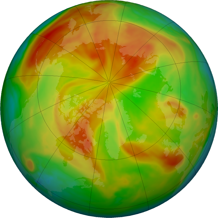 Arctic ozone map for 30 April 2017